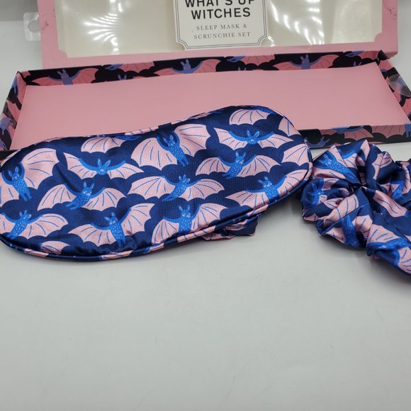 NIB ASQUITH & SOMERSET WHAT'S UP WITCHES SLEEP MASK & SCRUNCHIE SET - Picture 3 of 5